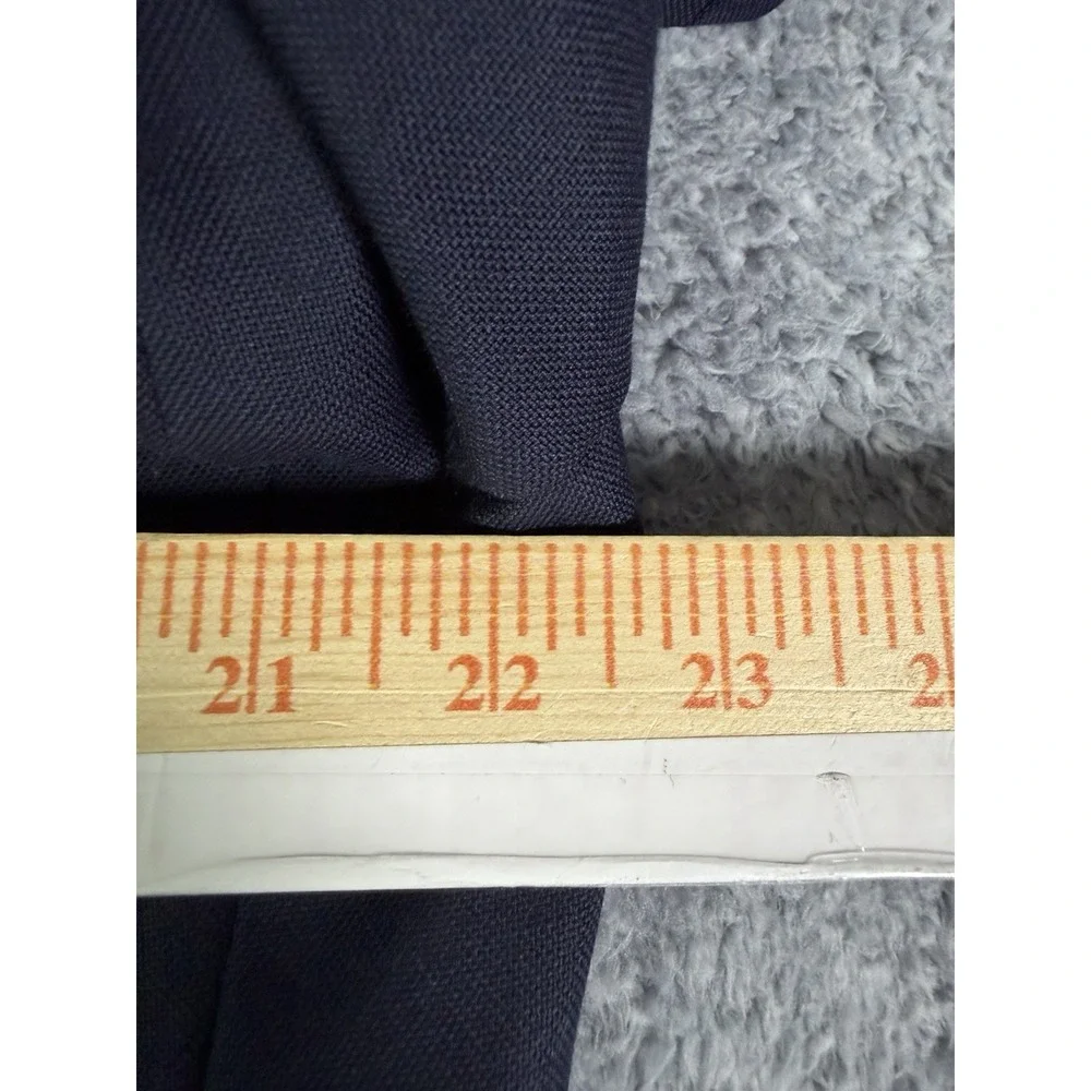 Stafford Wool Blazer Mens 44L Navy Blue 2 Gold Button Classic Fit Executive Coat